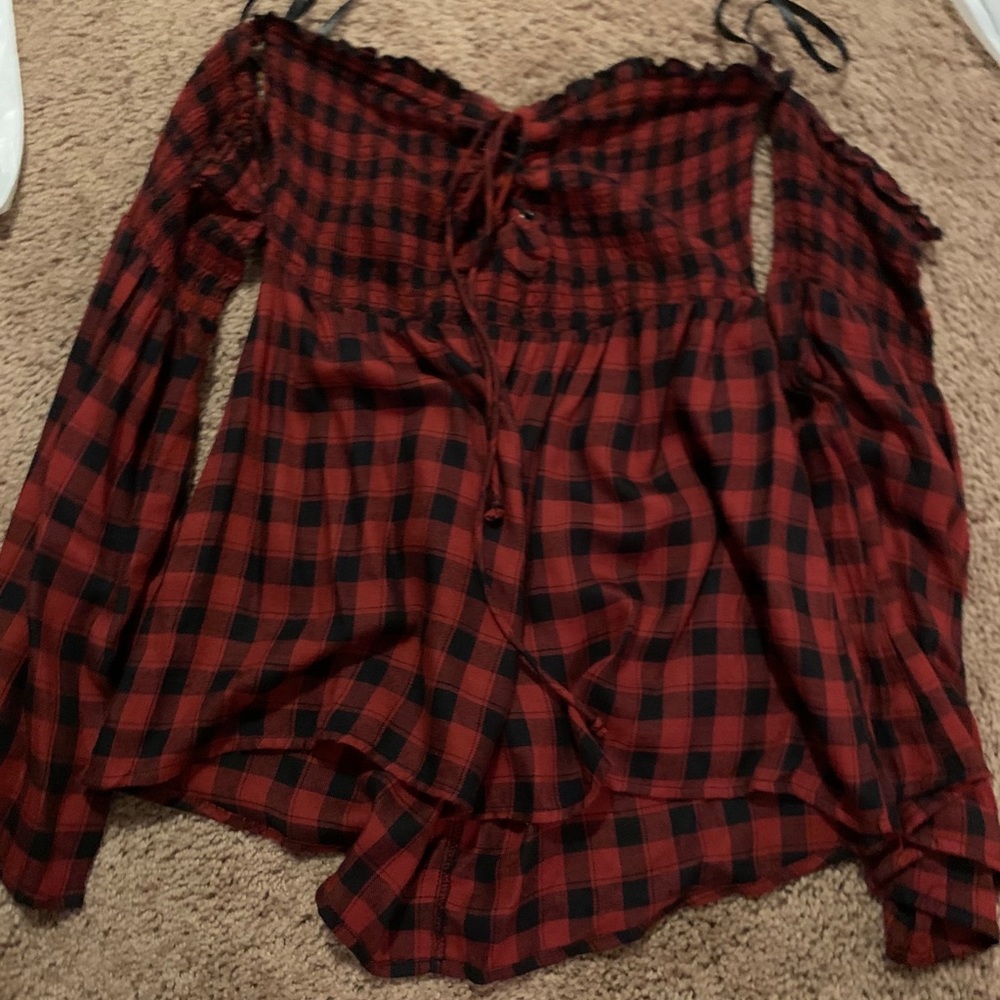 Plaid strapless